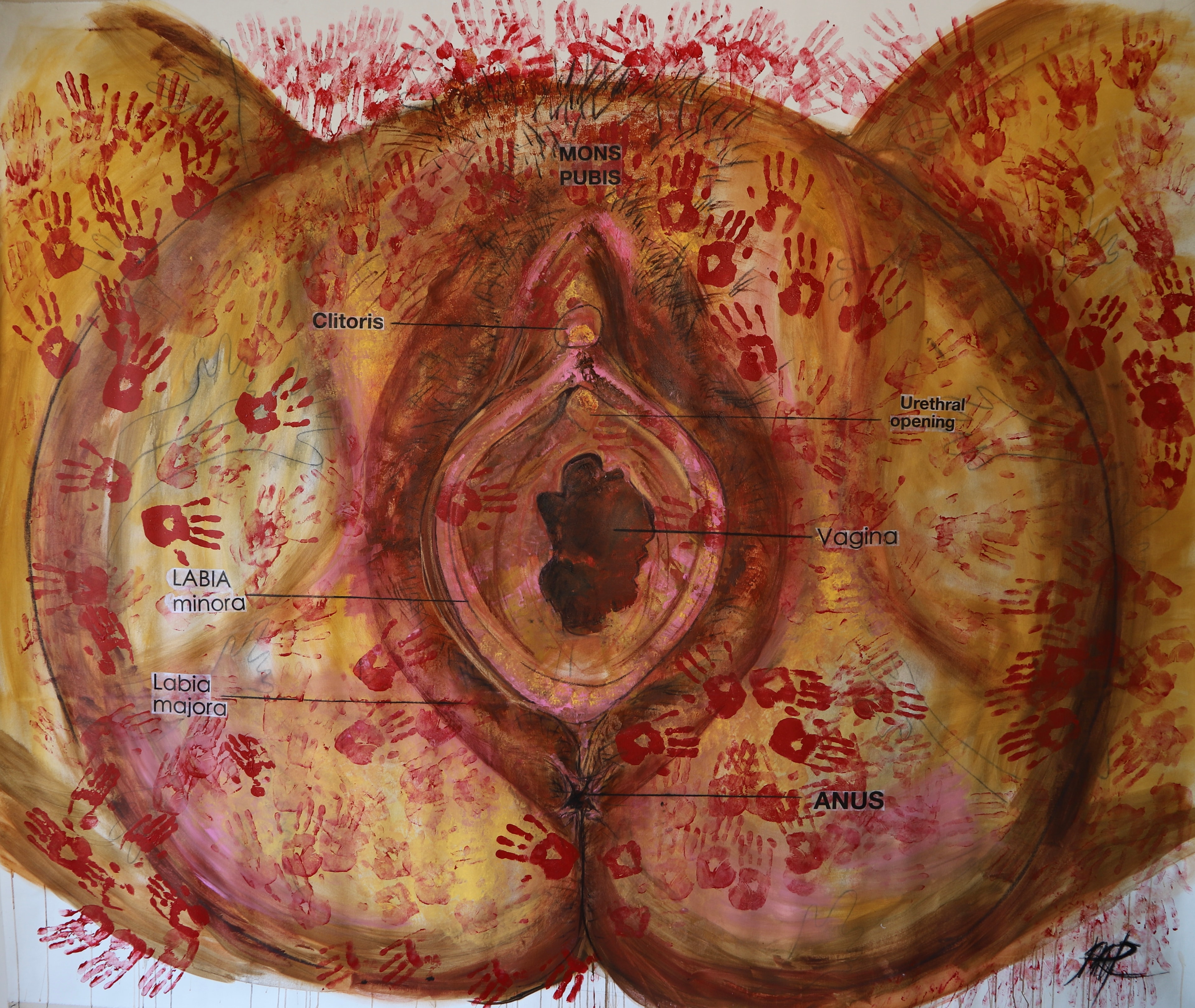 Bloody Vestibule, Acrylic on canvas, 2022