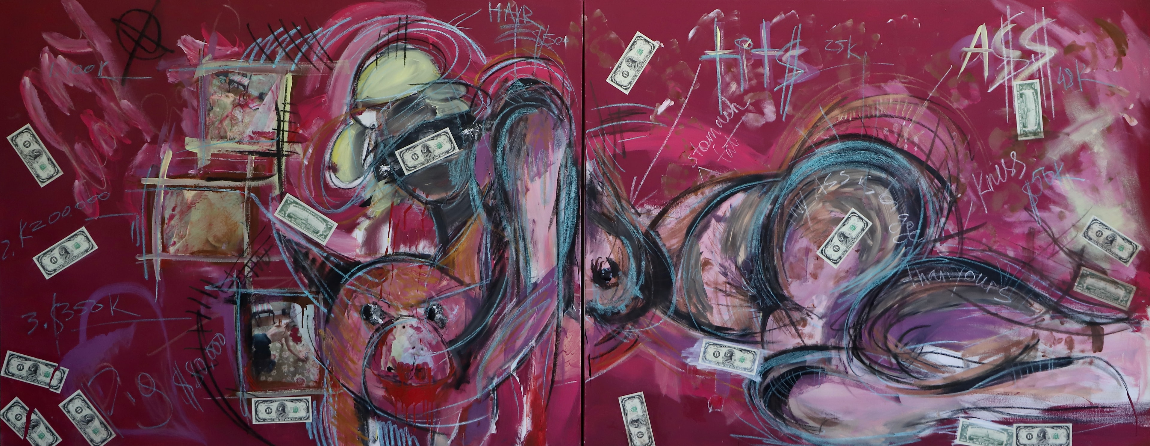 My Dear Little Piggy, Acrylic on canvas, 2022