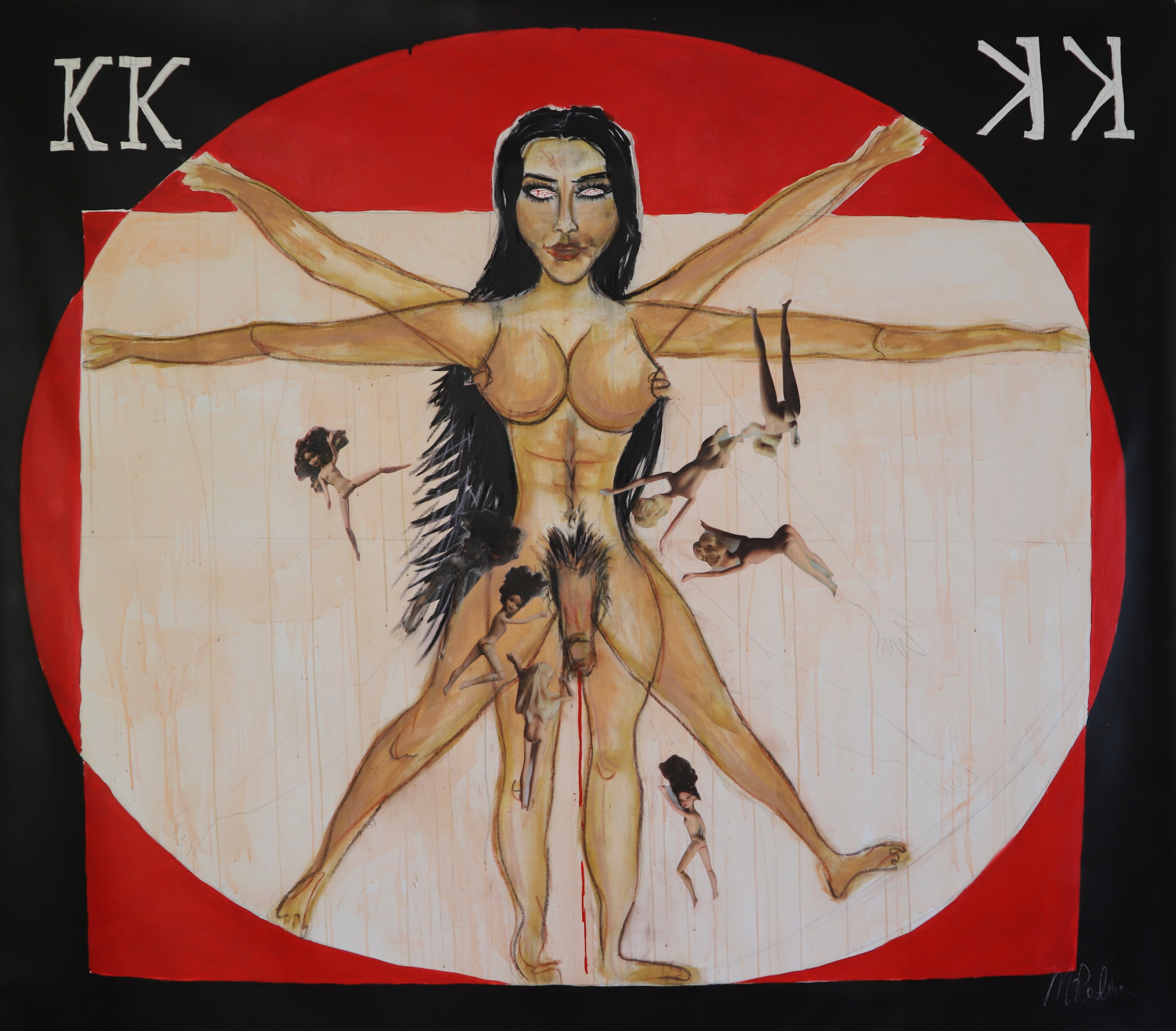 Vitruvian Woman, Acrylic on canvas, 2022