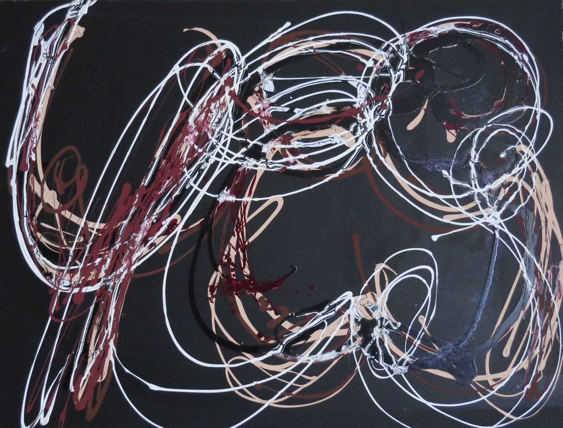 Yes, Acrylic, pastel chalk on canvas, 2022
