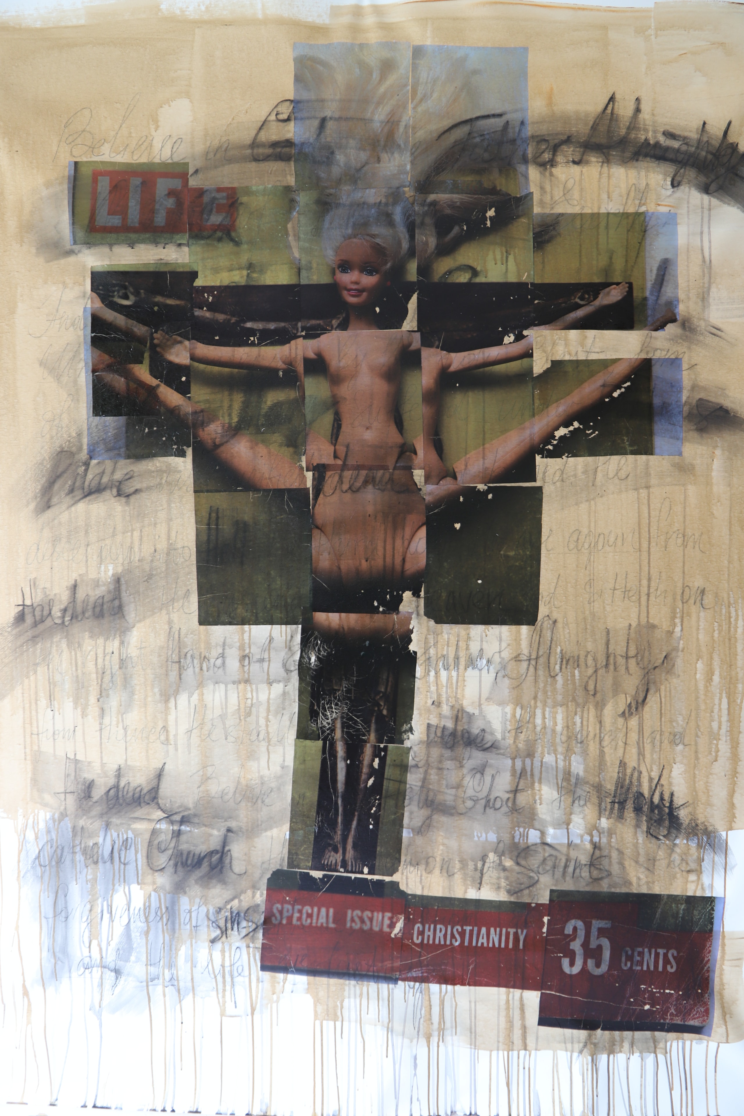 Christianity 35 Cents, Acrylic on canvas, 2023
