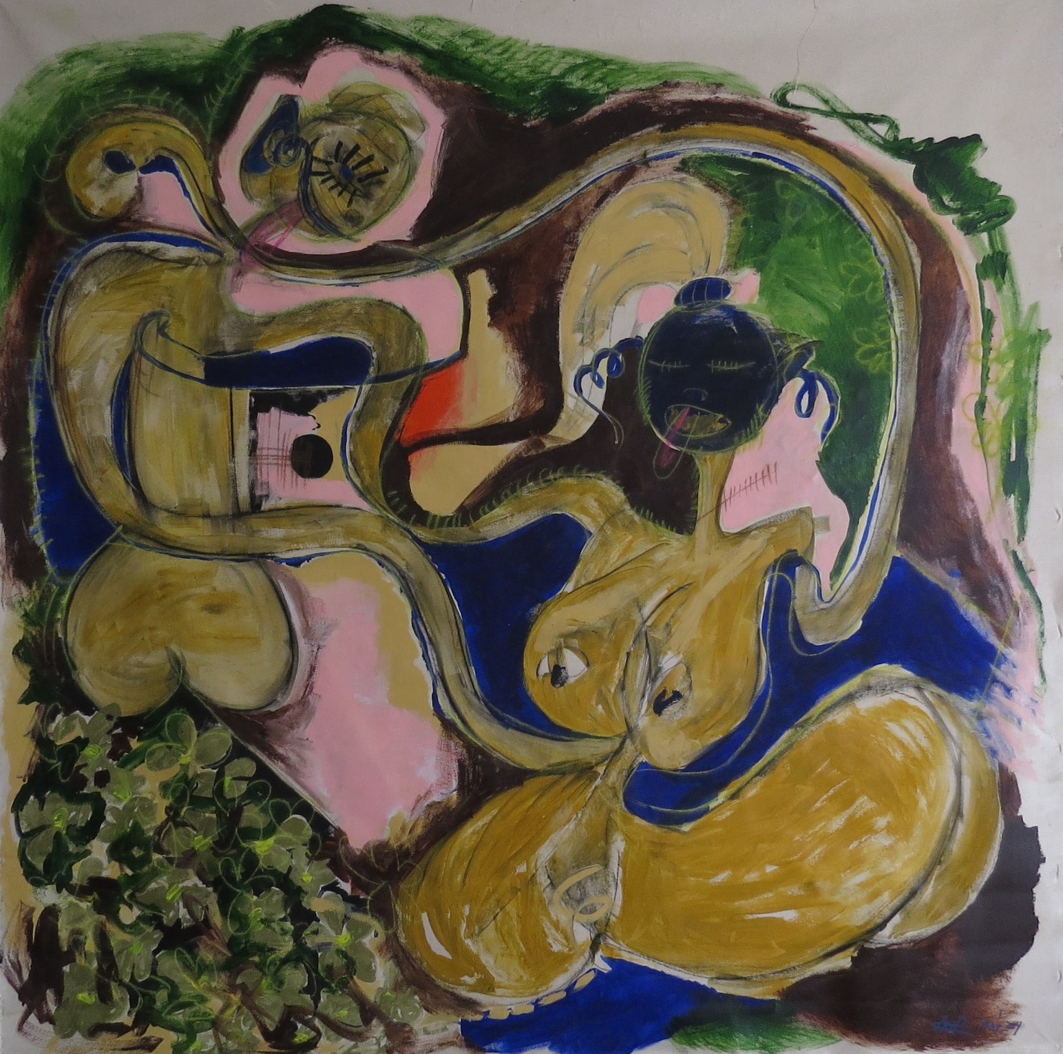 Aliens Making Love, Acrylic on canvas, 2024