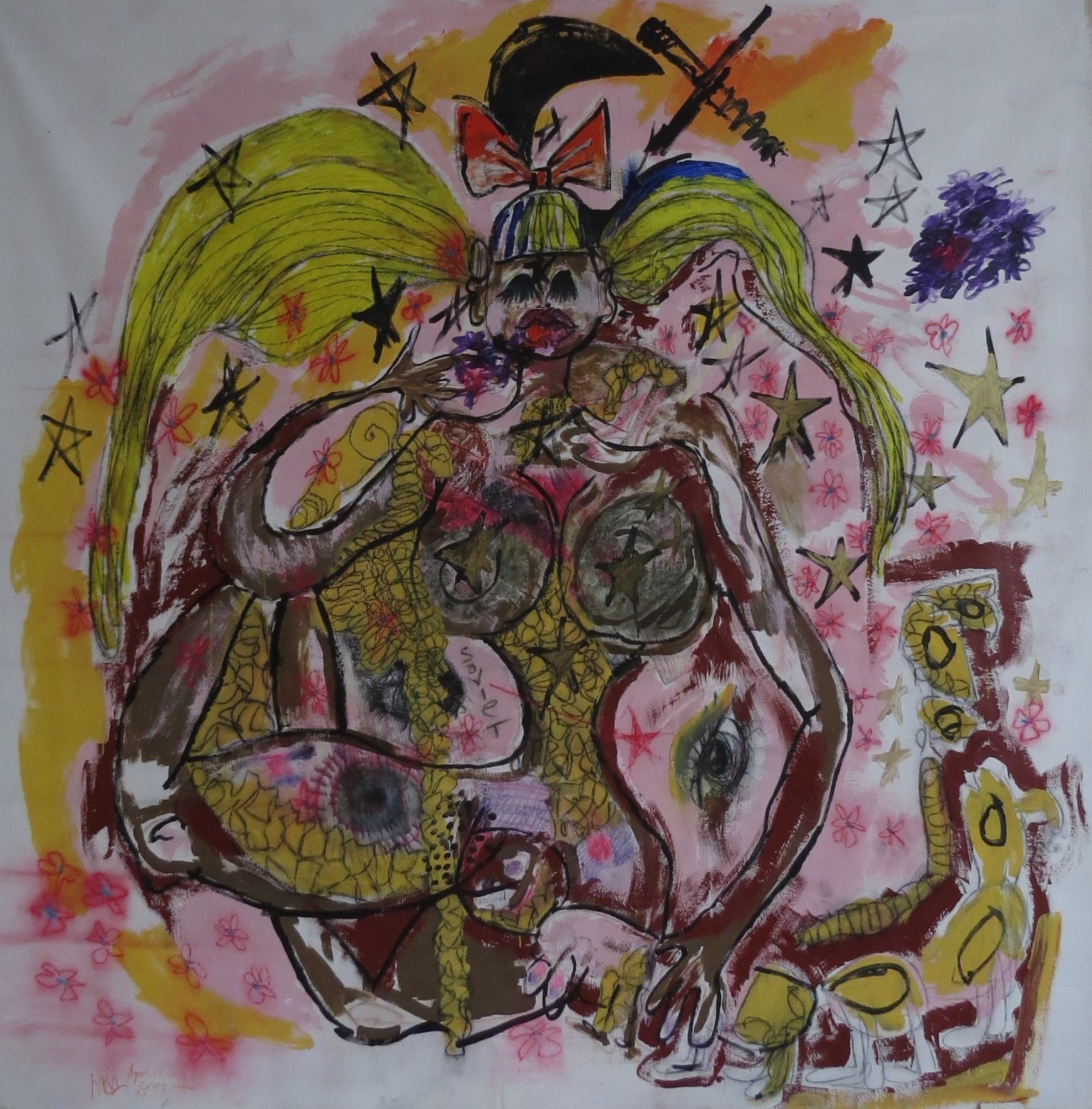 Crazy Mother, Acrylic on canvas, 2024