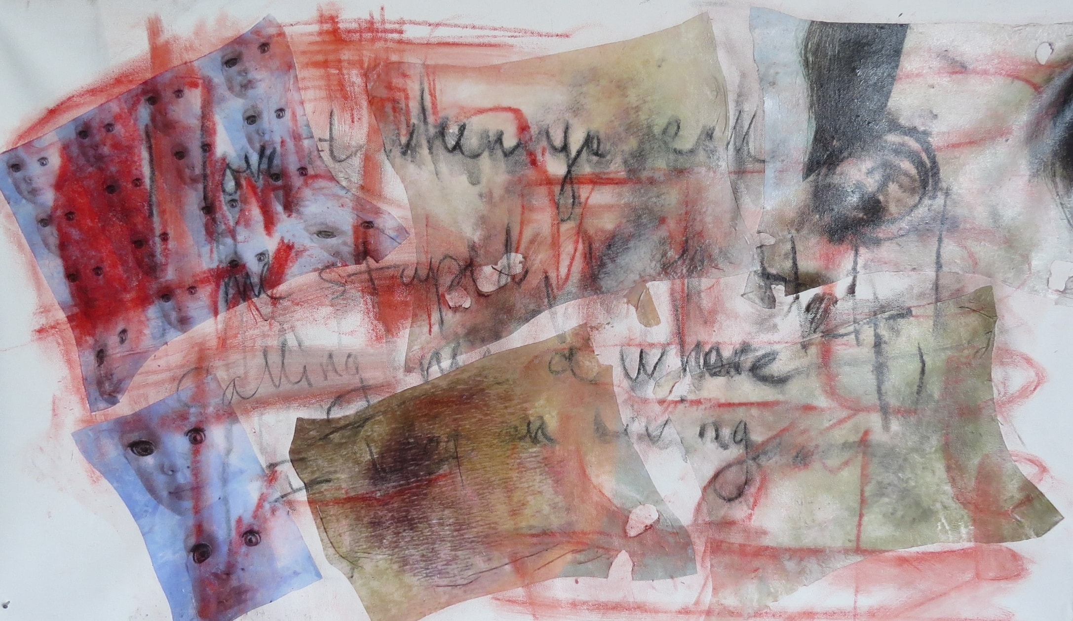 Bruised II, Acrylic, chalk, ink on canvas, 2025