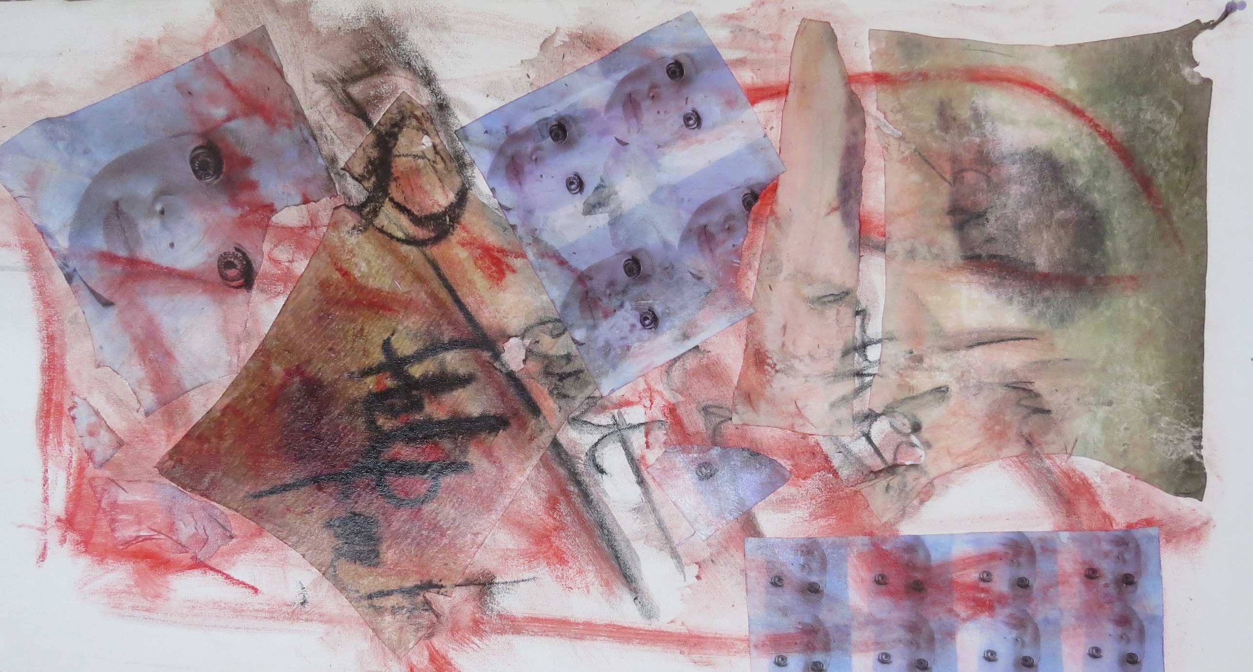 Bruised III, Acrylic, chalk, ink on canvas, 2025