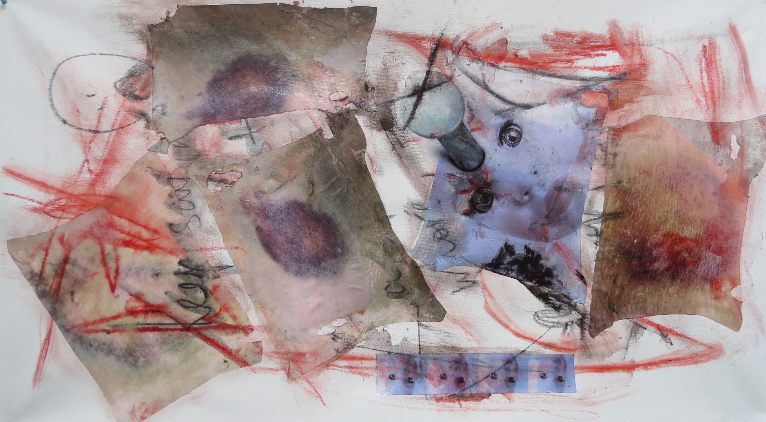 Bruised IV, Acrylic, chalk, ink on canvas, 2025