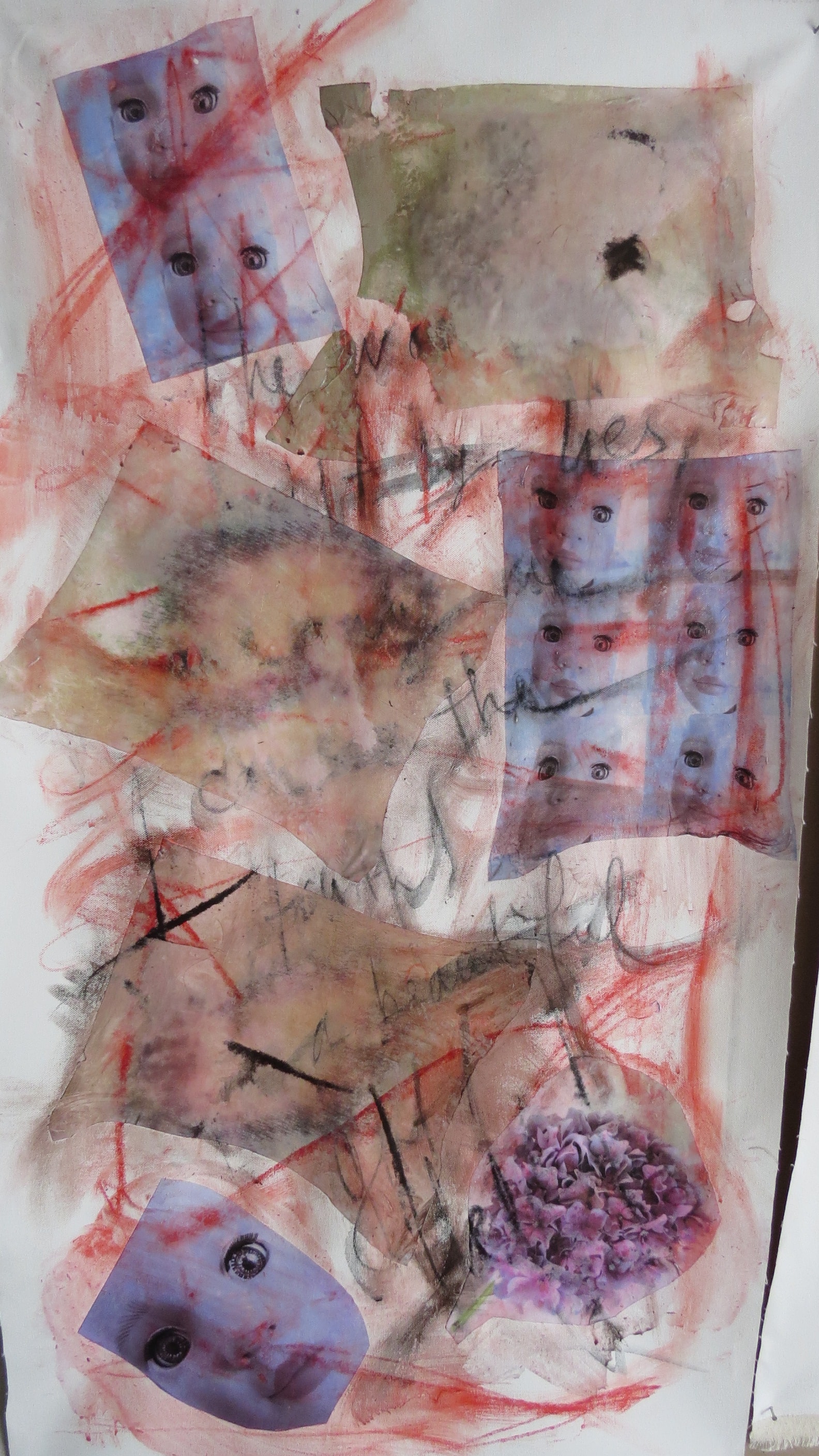 Bruised VI, Acrylic, chalk, ink on canvas, 2025