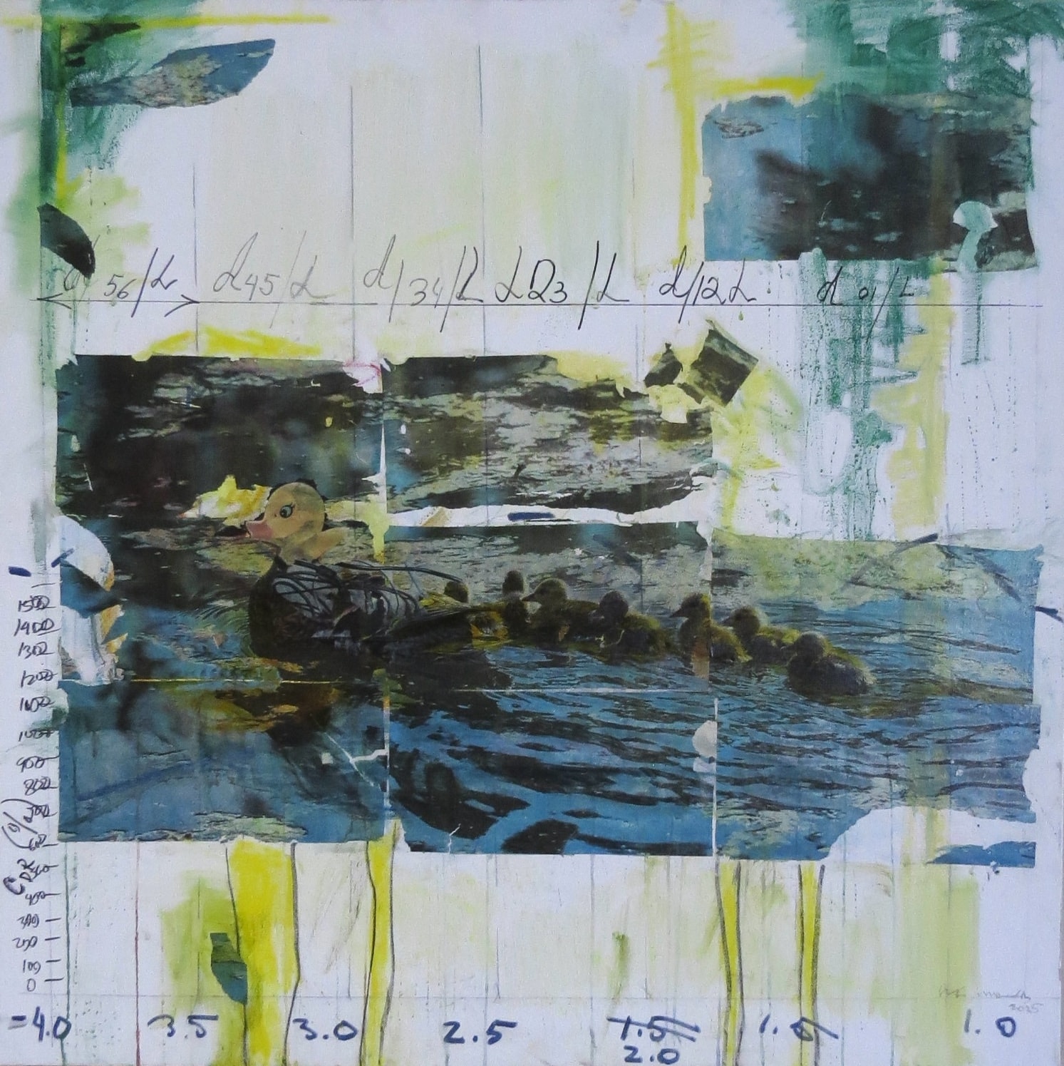 Ducks Imprinting, Acrylic on canvas, 2025