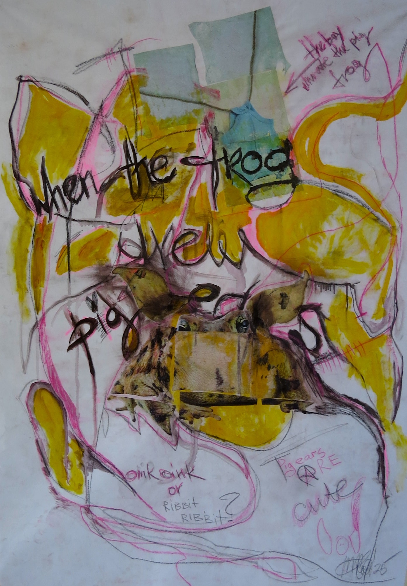 When the Frog Grew Pig's Ears, Acrylic on canvas, 2025