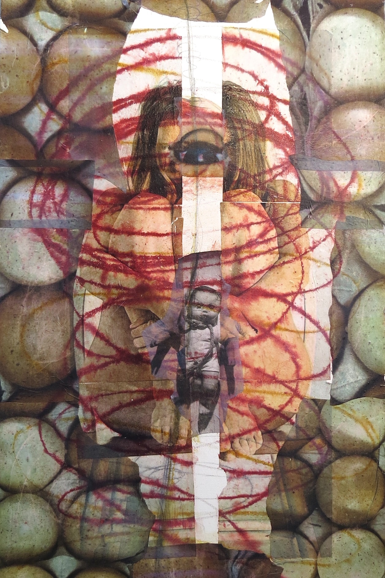 Cyclop's Baby, Acrylic, chalk, ink, pencil on canvas, 2026