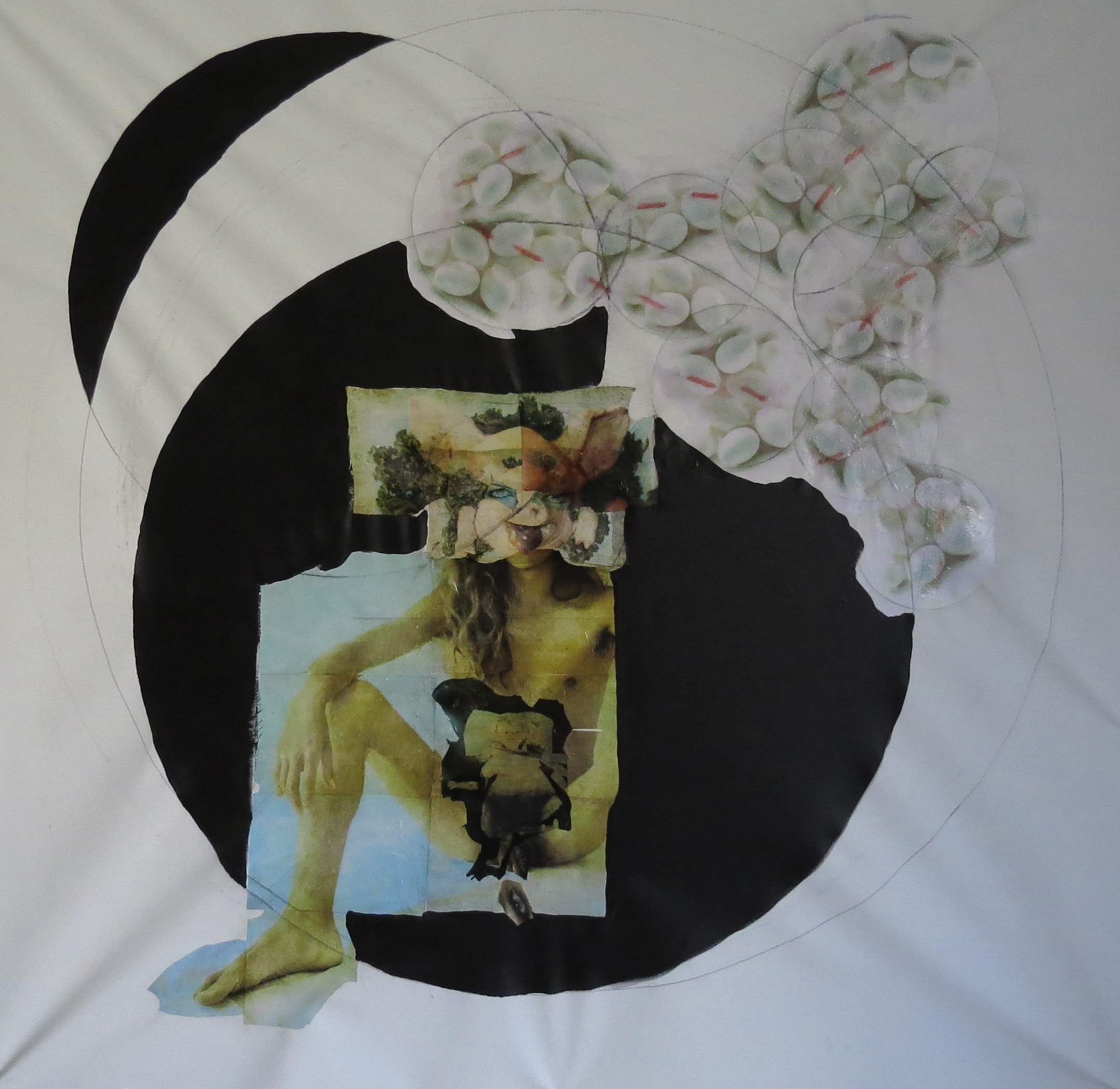 Miss Piggy, Acrylic, chalk, pencil, mixed media on canvas, 2026