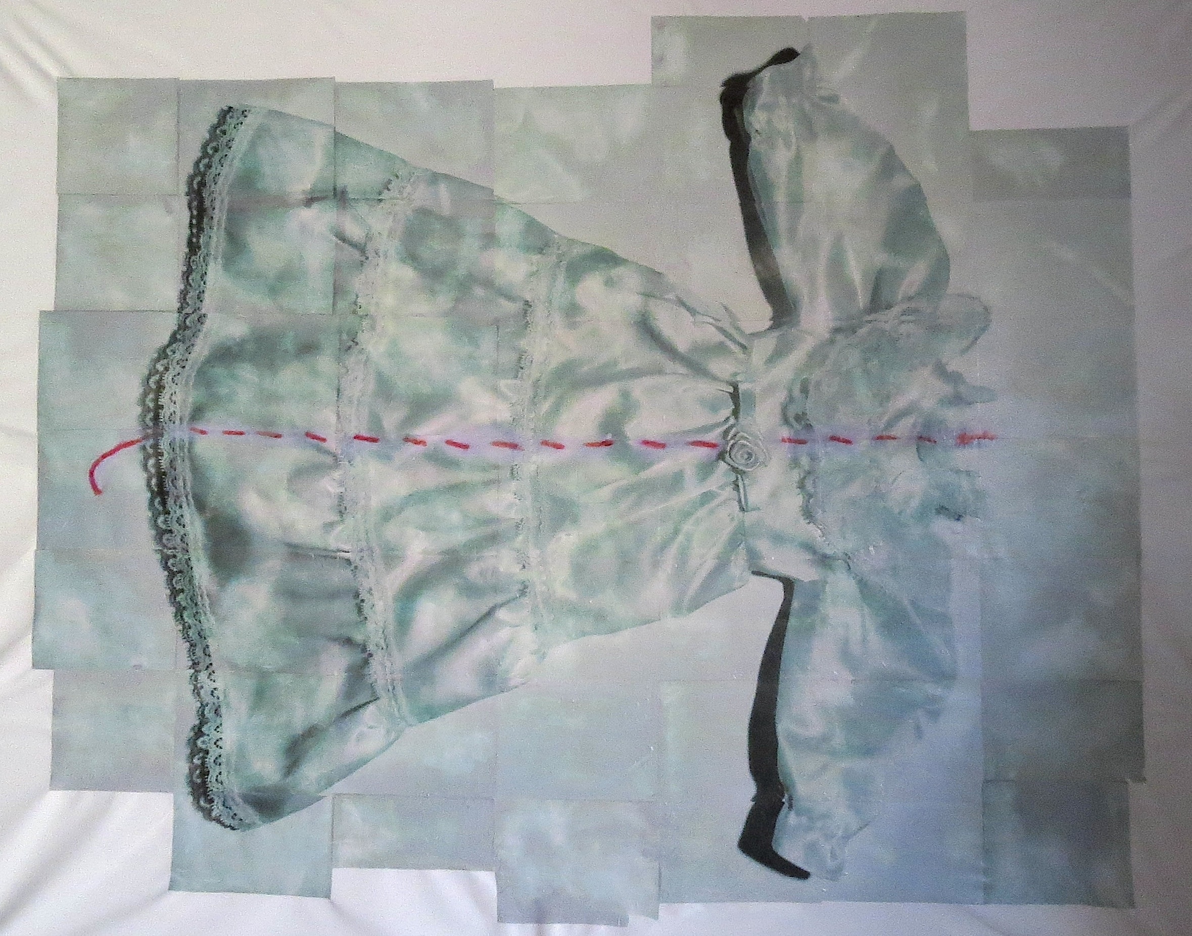 Wedding Dress, Acrylic, ink on canvas, 2026